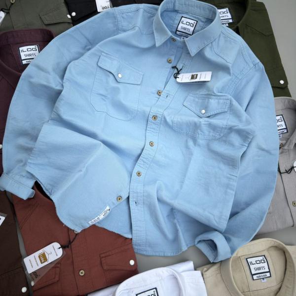 Double Pocket Shirt Heavy Cotton Long Sleeves
